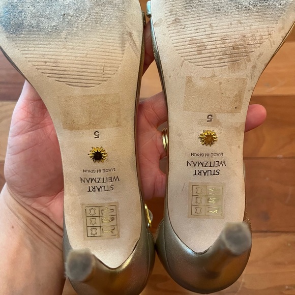 Size 5AA Stuart Weitzman Nudist Curve 100 Strap Sandal - Picture 3 of 8